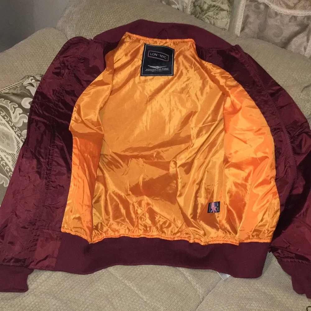 🍷 NWT LON - NYC Across the Pond Bomber Jacket